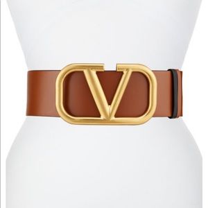 Valentino 70mm Wide Leather Belt